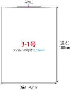 PE（ポリエチレン）規格袋 3-1号2000枚入