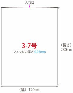 PE（ポリエチレン）規格袋 3-7号1000枚入