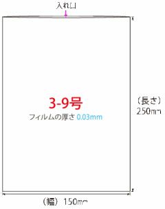 PE（ポリエチレン）規格袋 3-9号1000枚入