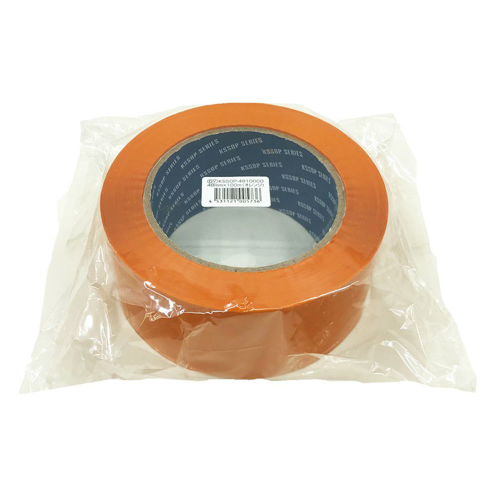 梱包用 OPPテープ（オレンジ）48mm幅×100m巻（50μ）