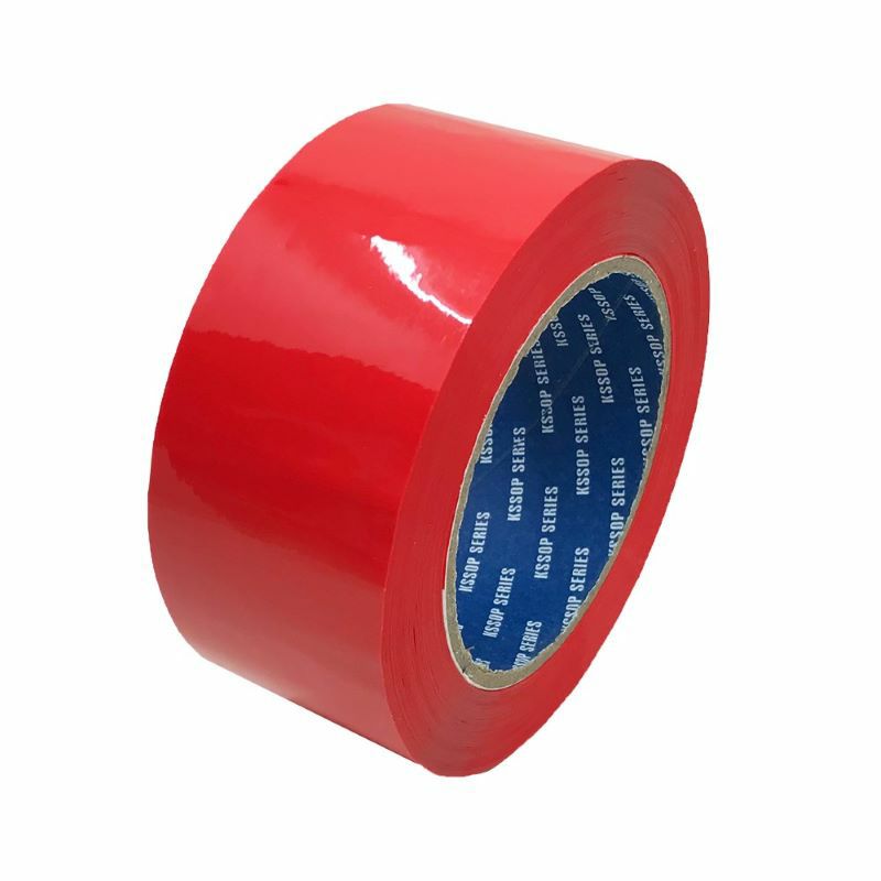  梱包用OPPテープ（赤）48mm幅×100m巻（50μ）　20巻