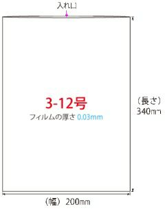 PE（ポリエチレン）規格袋 3-12号1000枚入