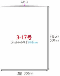 PE（ポリエチレン）規格袋 3-17号1000枚入