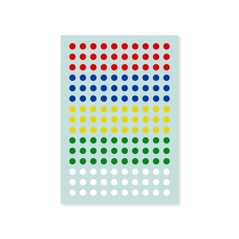 【クリックポスト対応】 業務用カラーシール　極小