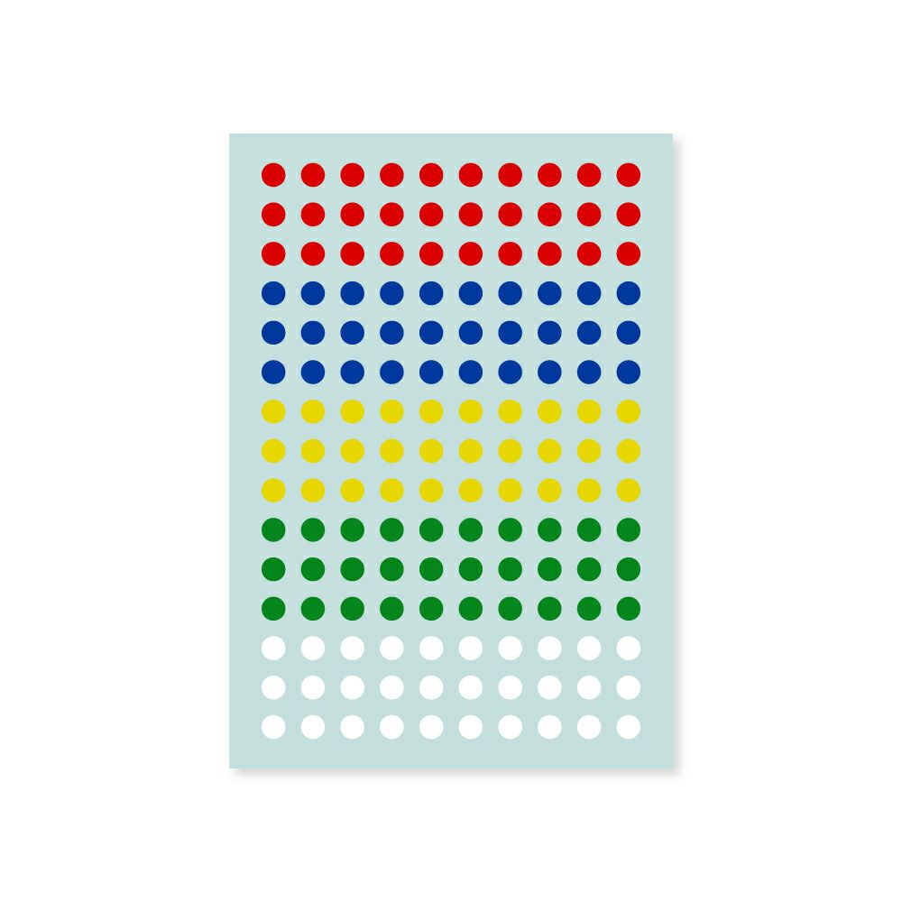 【クリックポスト対応】 業務用カラーシール　極小