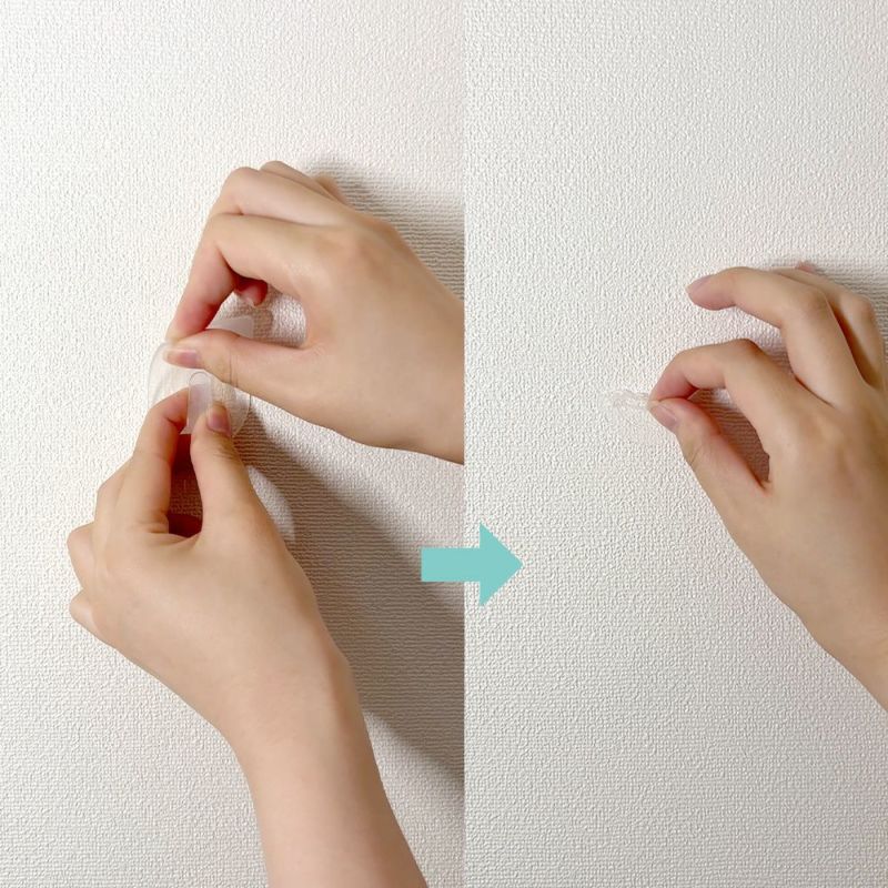 【クリックポスト対応】くりぴたフック壁紙用 コンパクトフック (L) （耐荷重2kg) （白）大容量パック【10セット入】