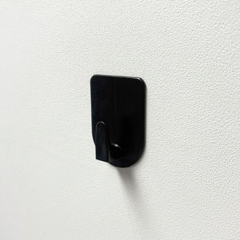 【クリックポスト対応】くりぴたフック壁紙用 コンパクトフック （アソート） （黒）大容量パック【6セット入】