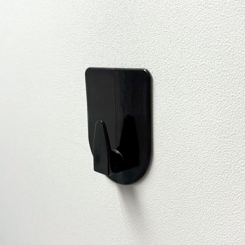 【クリックポスト対応】くりぴたフック壁紙用 コンパクトフック （アソート） （黒）大容量パック【6セット入】